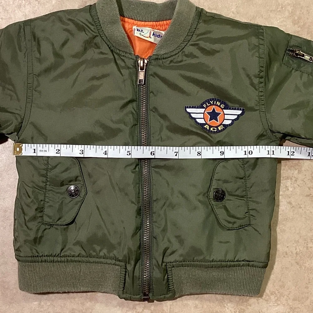 Army Green Bomber Jacket Kids Size 3 to 6 Months - Picture 5 of 11
